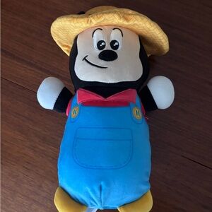 NWOT Mickey Mouse Disney Squishmallow HugMees stuffed animal blue overalls